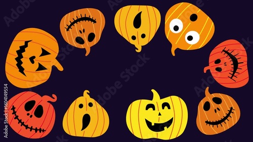 halloween pumpkin video animation