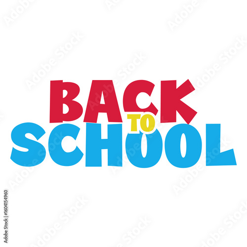 Colorful Back to School Typography Graphic
