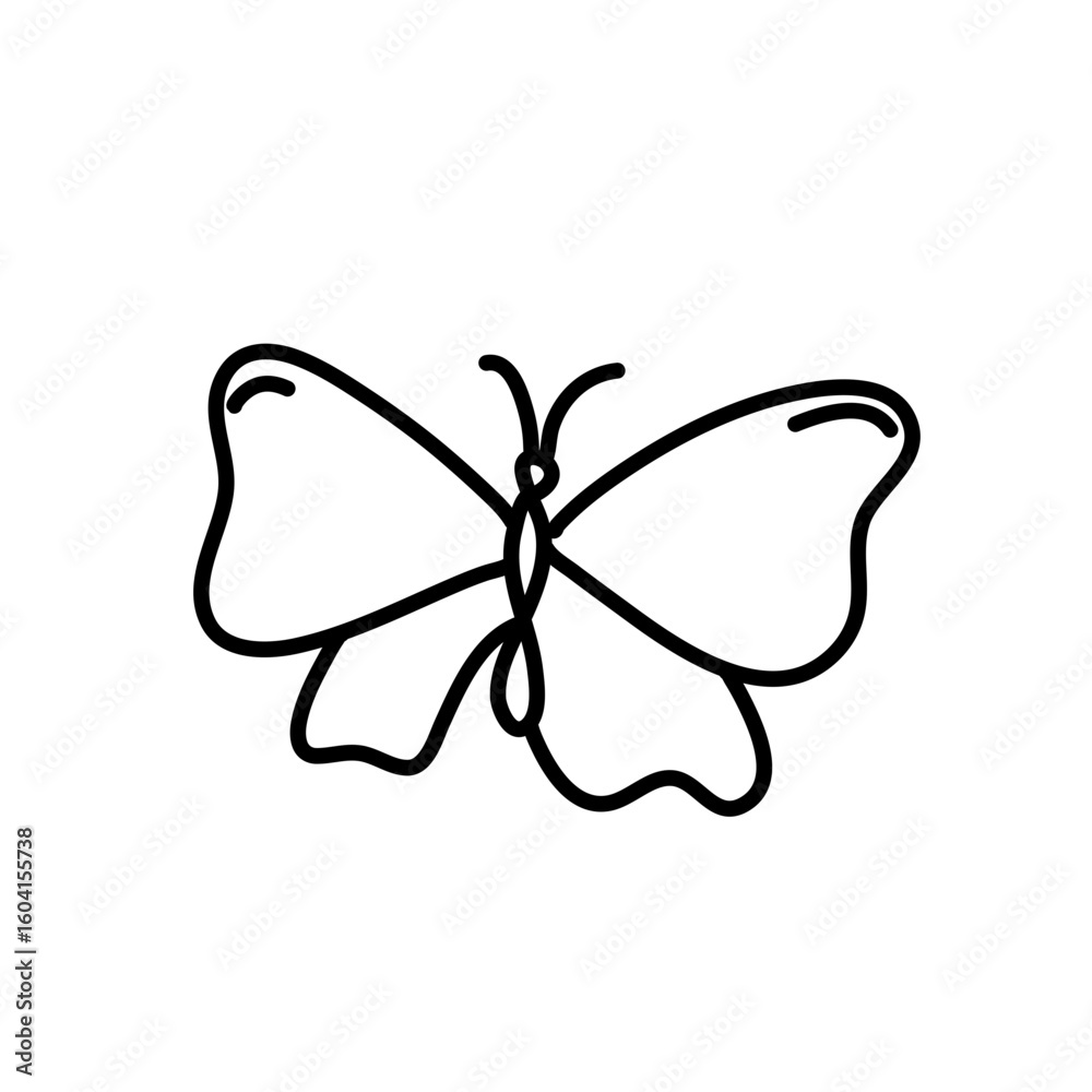 Fototapeta premium butterfly line icon
