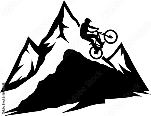 mountain biking, cycling, bike rider, outdoor adventure, climb, vector bundle