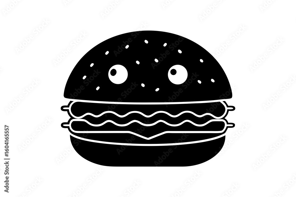Fototapeta premium burger cartoon character