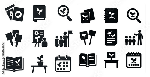 Education and learning icons set – solid, filled, classroom and teaching visuals