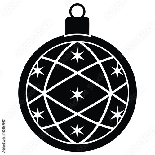 christmas bauble vector icon