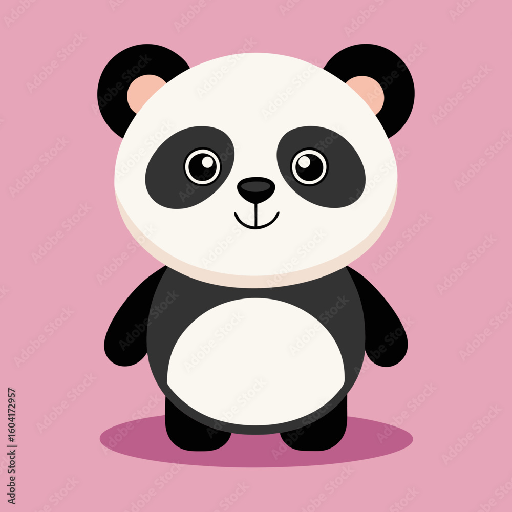 Naklejka premium Cute panda isolate 