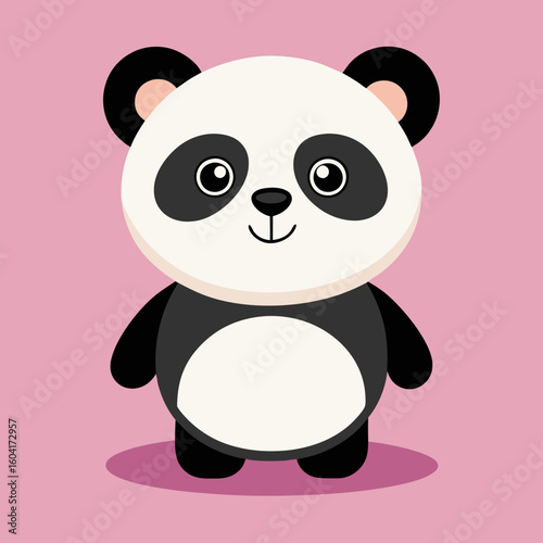 Cute panda isolate 