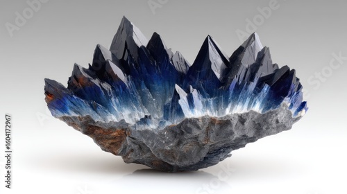 Stunning Blue Benitoite Crystal Cluster