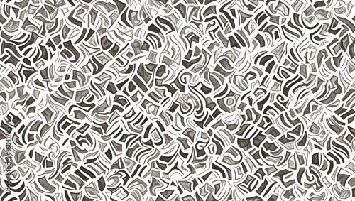 Illustration of abstract seamless decorative pattern. Unusual chaotic dynamic pattern, background.	