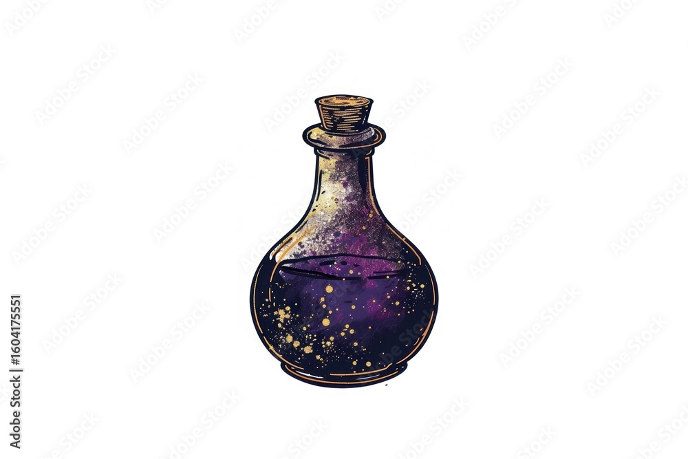 Mystical potion bottle illustration Mystical potion bottle illustration