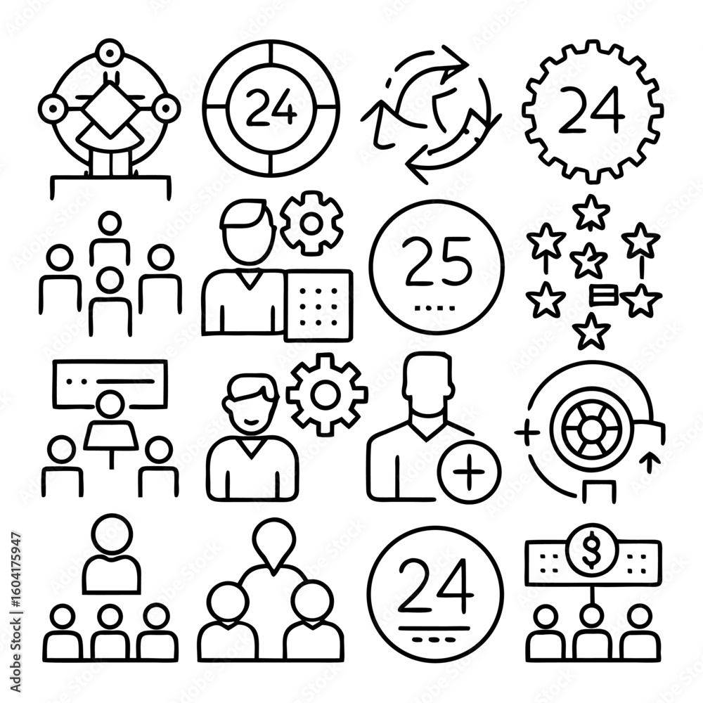 Fototapeta premium business people icons set