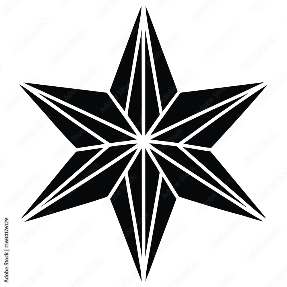 Obraz premium christmas star vector icon