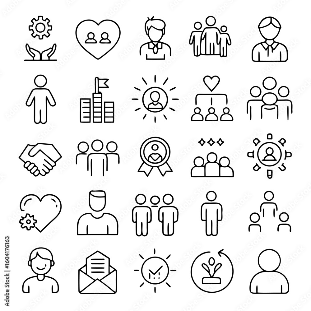 Fototapeta premium business people icon set vectors