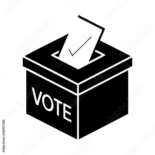 Hand voting ballot box icon, Election Vote concept Vector illustration