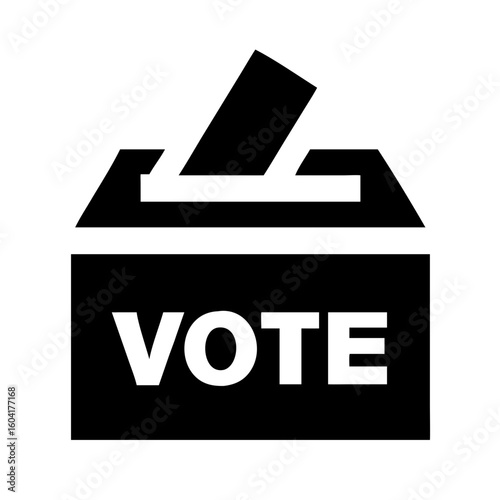 Hand voting ballot box icon, Election Vote concept Vector illustration