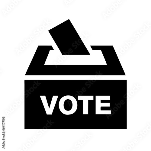 Hand voting ballot box icon, Election Vote concept Vector illustration