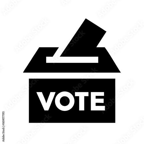 Hand voting ballot box icon, Election Vote concept Vector illustration