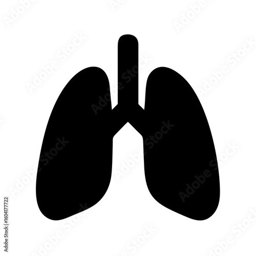 Human lung flat icon vector art