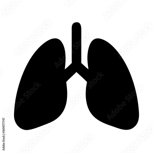 Human lung flat icon vector art