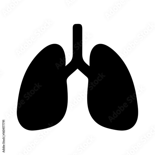 Human lung flat icon vector art