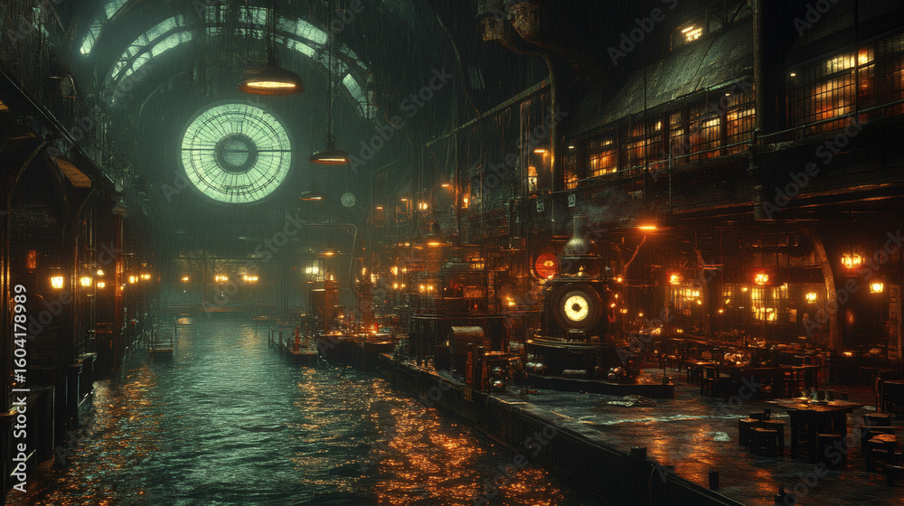 Obraz premium Generate a depiction of antique machinery in a historic workshop