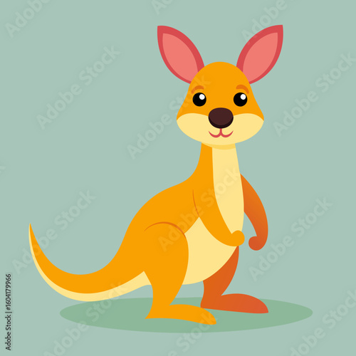 Cute kangaroo isolate 