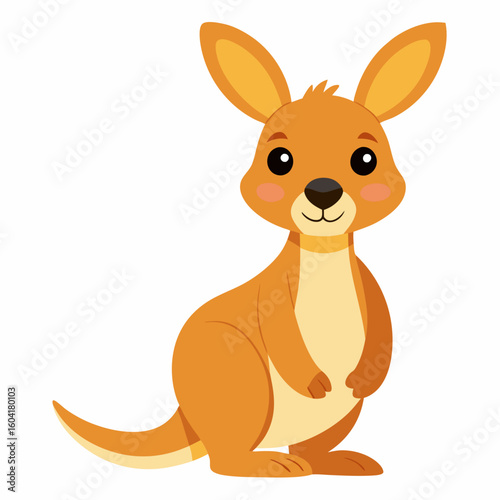 Cute kangaroo isolate 