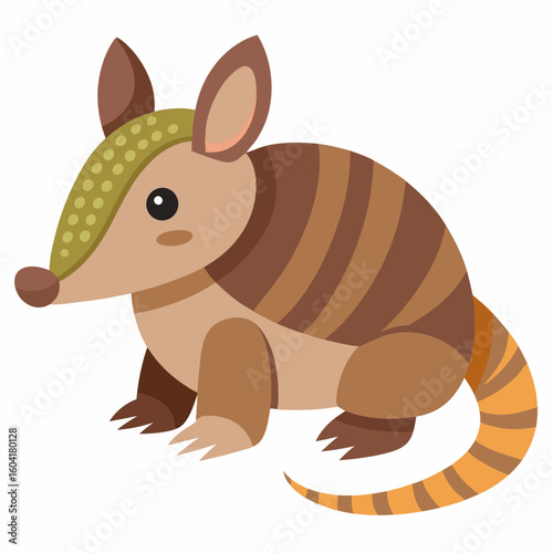 Cute armadillo isolated 