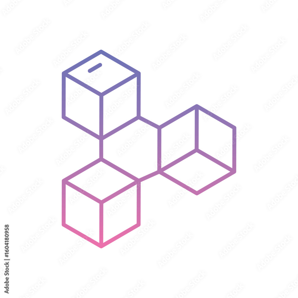 Obraz premium Blockchain Icon vector stock illustration