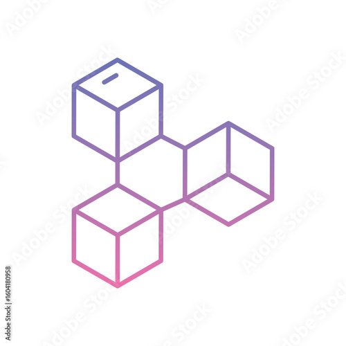 Blockchain Icon vector stock illustration