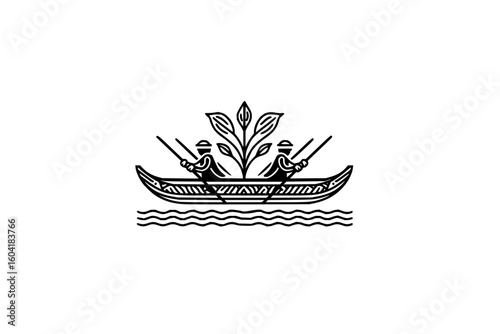 Illustration of a woman in traditional indian clothing surrounded by flames in black and white line art style