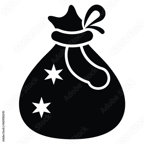 santa s bag vector icon