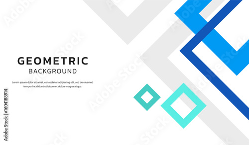 Modern and simple background with abstract blue shapes vector