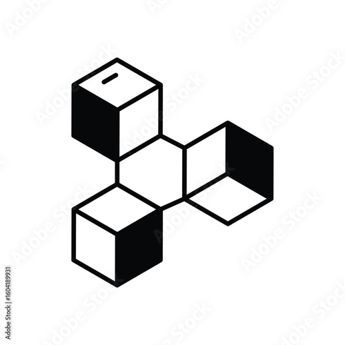 Blockchain Icon vector stock illustration