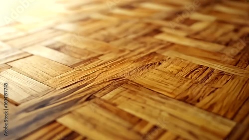 Close-up Woven Bamboo Texture Video Background for Interior Design and Crafts