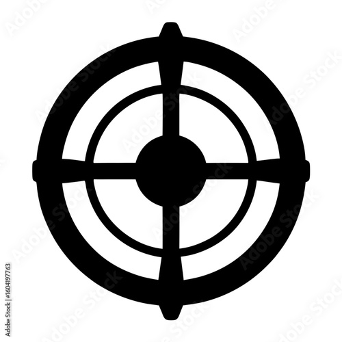 Black and White Bullseye Target Image for Focus and Precision