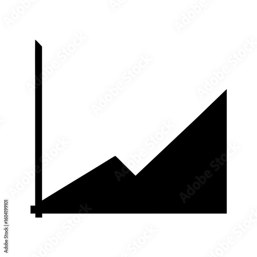 Simplistic upward trending financial chart with minor setback and strong growth