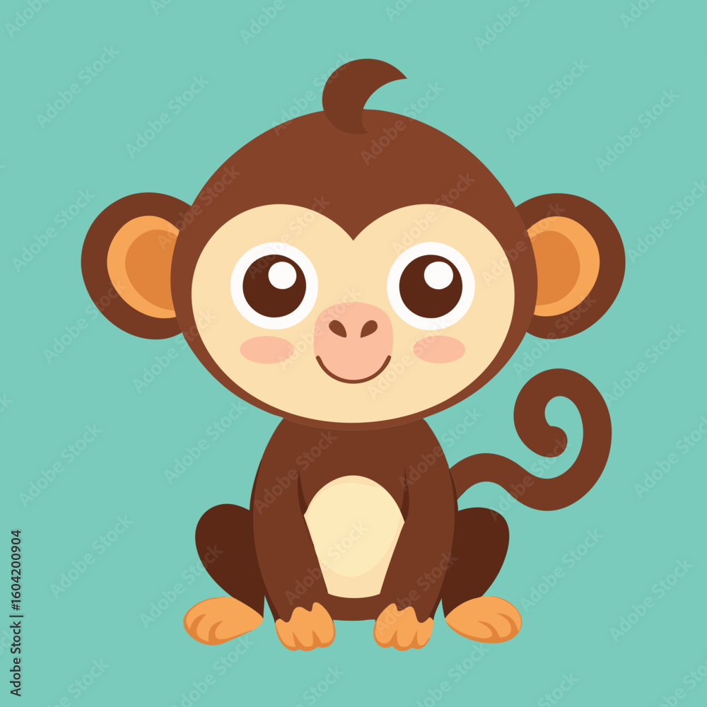 Obraz premium Cute monkey isolated 