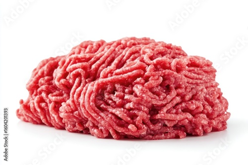 Ground beef isolated on white background