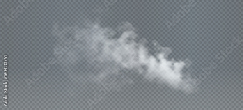 Smoke, fog, vector, steam, background, and isolate. Overlay for dramatic or chemical scenes. Overlay effect adds dark, dusty air design to any project.