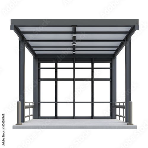 loading dock shelter, isolated 