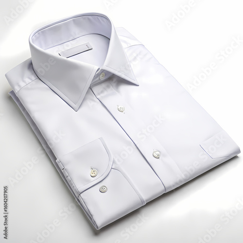 Crisp White Dress Shirt: Professional Style, Exquisite Detail