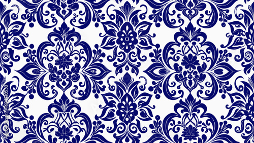 Seamless Patterns dark blue ornamental designs damask style backgrounds for wallpaper the bedroom, patterned fills, webs pages, surface textures,clothes, damask, elegant, graphic, luxury, material,