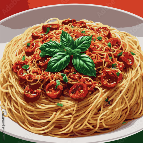 The spaghetti vector is made with great detail