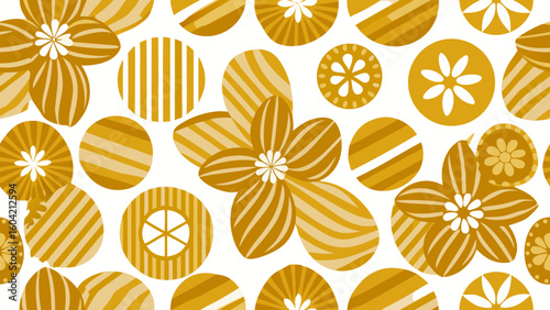 patterns with lines striped and circles golden colors with isolated backgrounds for Stationery designs, Presentation graphics elements, collages prints, screen printing, backgrounds, creativity,
