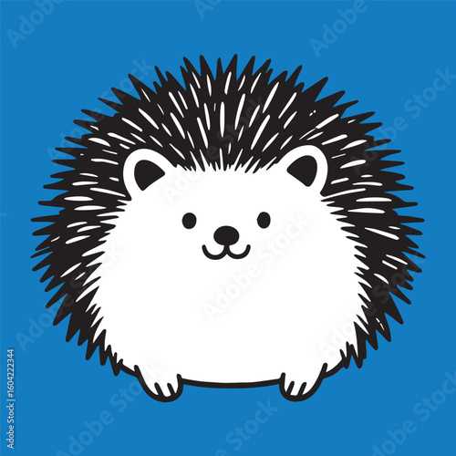 Cute hedgehogs vector illustration of a cartoon