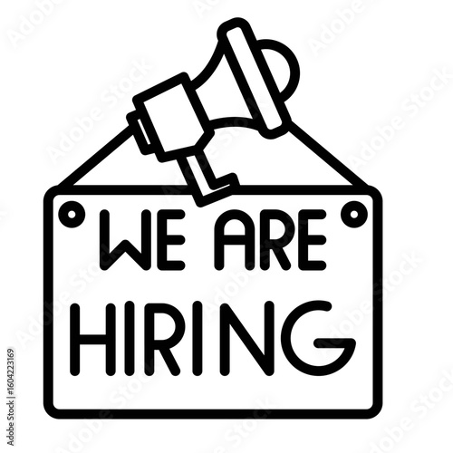 We Are Hiring Vector Icon