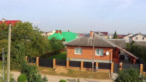 Wallpaper Mural Brest Belarus colorful village streets with wooden huts brick houses . Torontodigital.ca