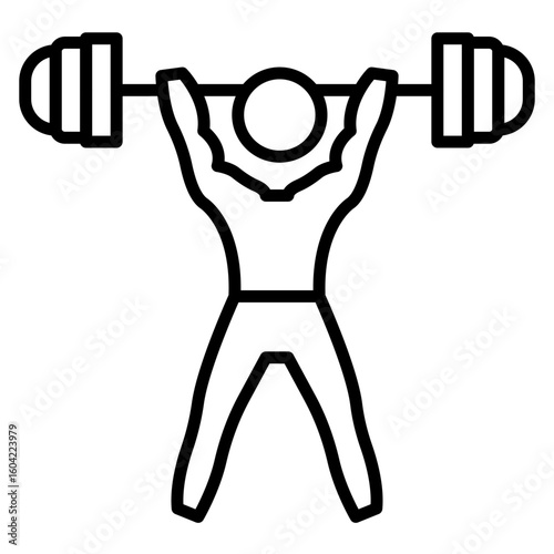 Weightlifter Vector Icon
