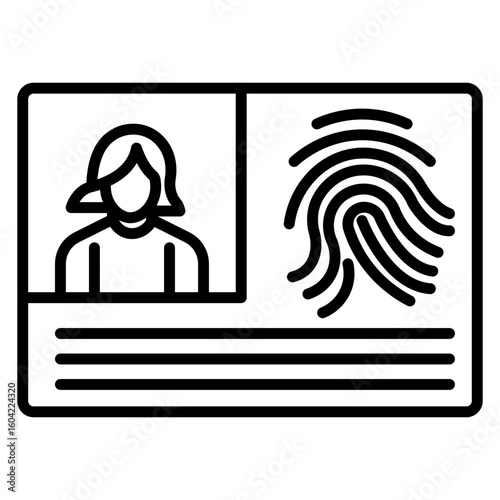 Biometric Identification Vector Icon