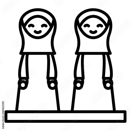 Muslim Family Vector Icon