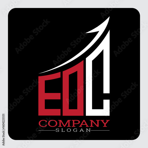 EDC logo design, EDC Company Logo Design Growth vector, EDC Upward Arrow Business Success Logo vector, EDC Corporate Branding Logo, EDC simple and modern logo, EDC business finance logo design, etc.
